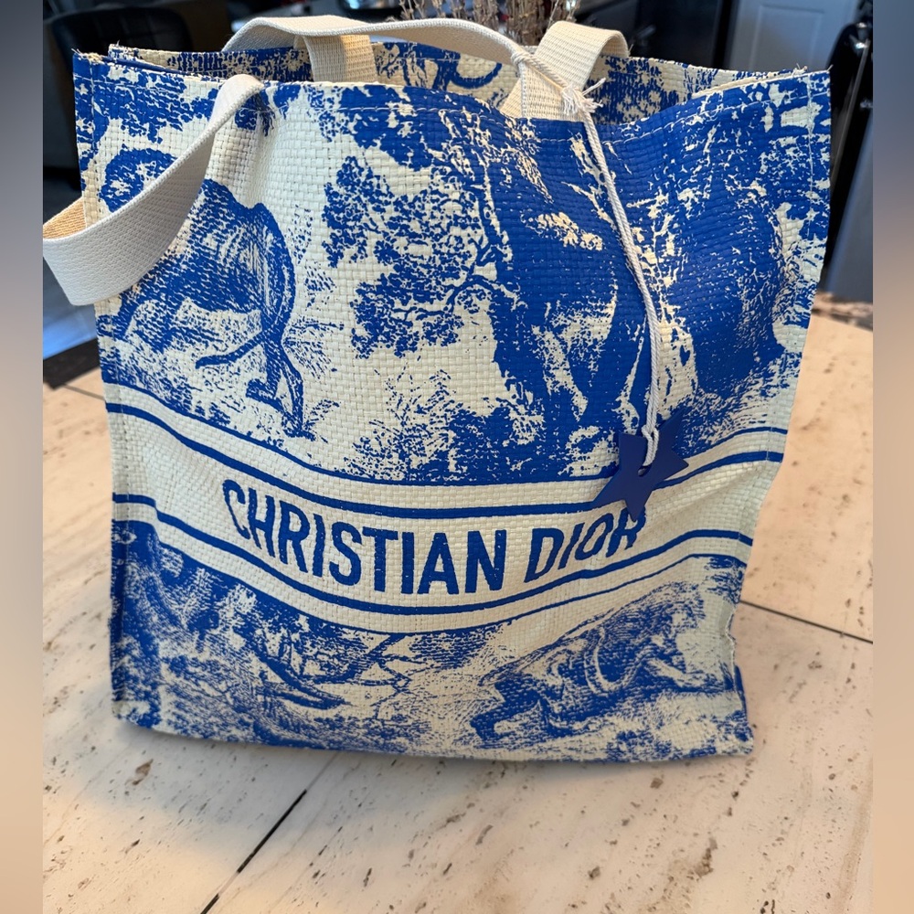 NWOT Dior Blue and White Christian Dior Canvas Tote